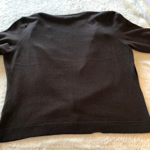 New York & Co Brown Embroidered Cardigan Size Large - Picture 2 of 8